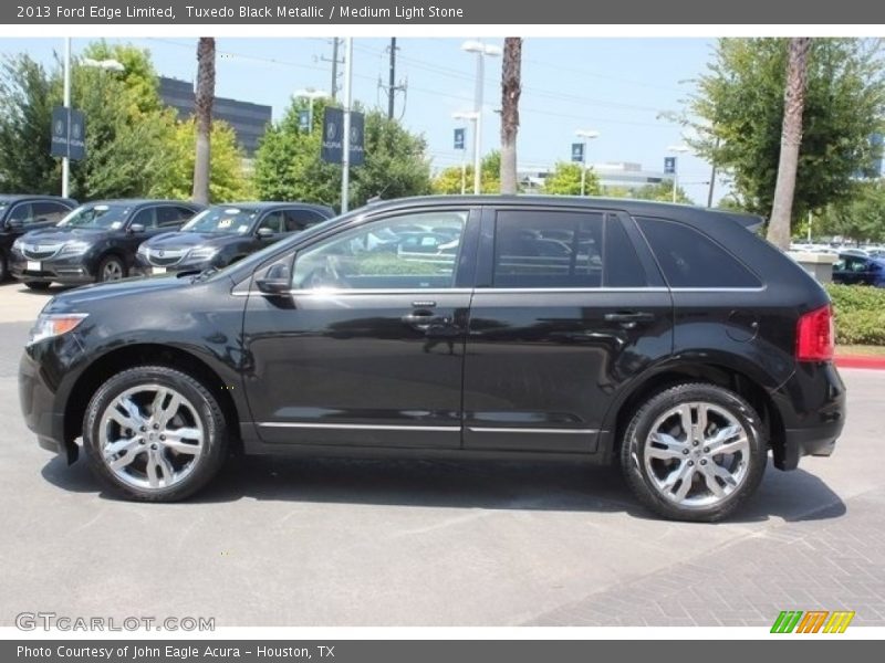 Tuxedo Black Metallic / Medium Light Stone 2013 Ford Edge Limited