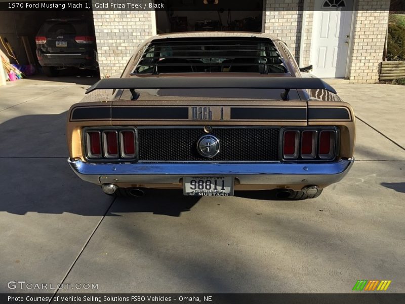 Gold Priza Teek / Black 1970 Ford Mustang Mach 1