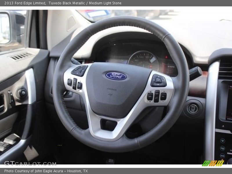 Tuxedo Black Metallic / Medium Light Stone 2013 Ford Edge Limited