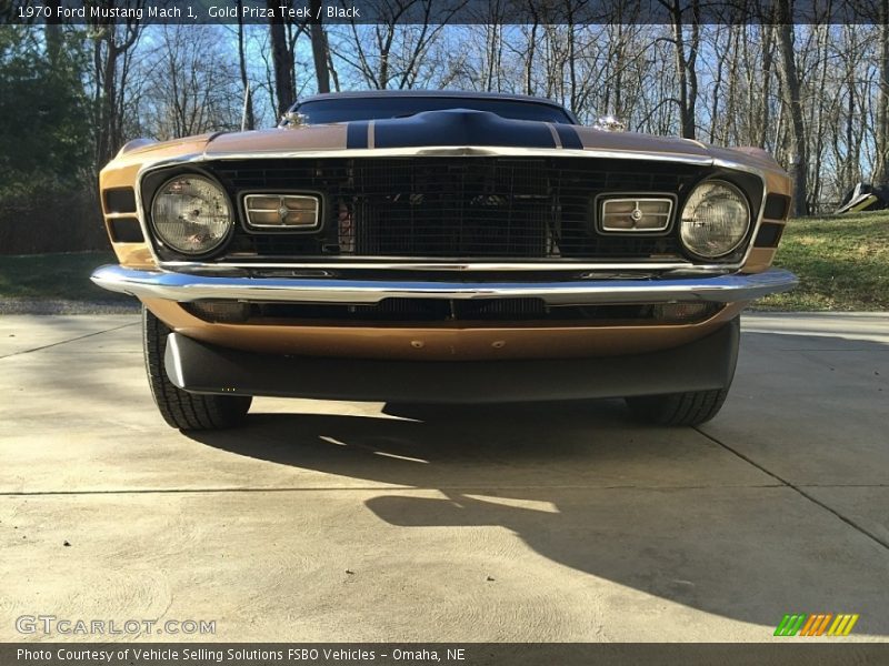 Gold Priza Teek / Black 1970 Ford Mustang Mach 1