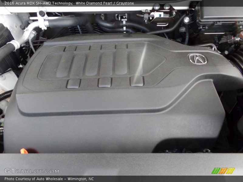 White Diamond Pearl / Graystone 2016 Acura MDX SH-AWD Technology