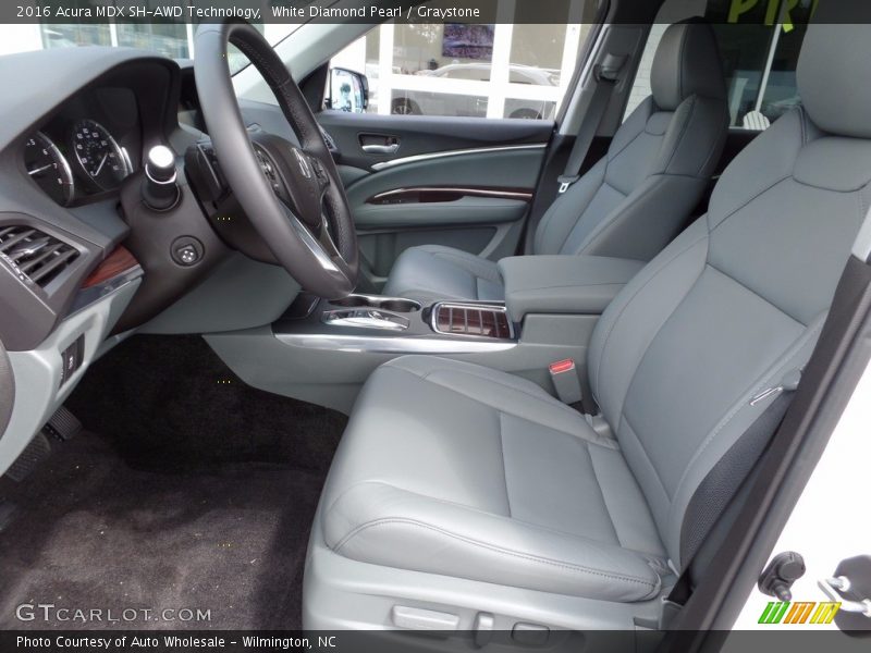 White Diamond Pearl / Graystone 2016 Acura MDX SH-AWD Technology