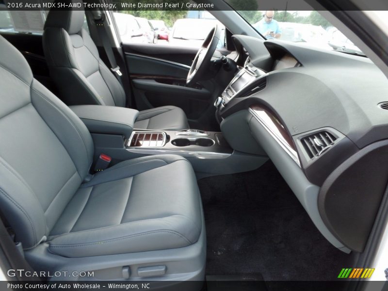 White Diamond Pearl / Graystone 2016 Acura MDX SH-AWD Technology