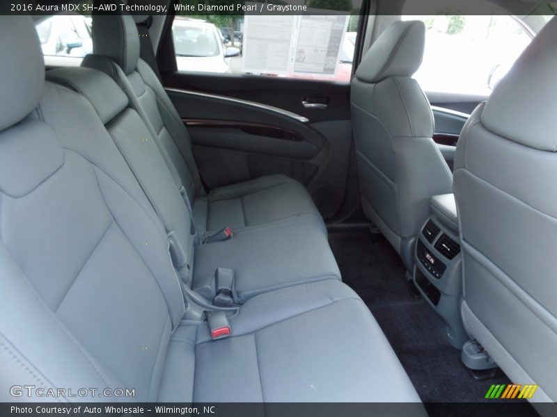 White Diamond Pearl / Graystone 2016 Acura MDX SH-AWD Technology