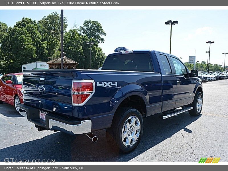 Blue Flame Metallic / Steel Gray 2011 Ford F150 XLT SuperCab 4x4