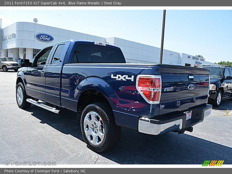 Blue Flame Metallic / Steel Gray 2011 Ford F150 XLT SuperCab 4x4