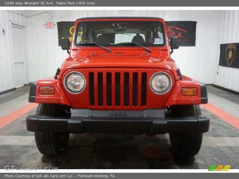 Flame Red / Mist Grey 1998 Jeep Wrangler SE 4x4