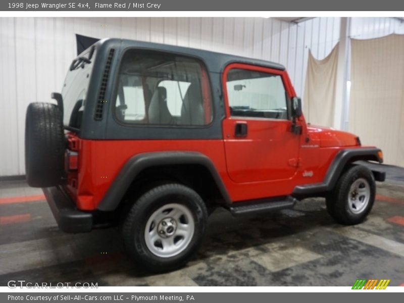 Flame Red / Mist Grey 1998 Jeep Wrangler SE 4x4