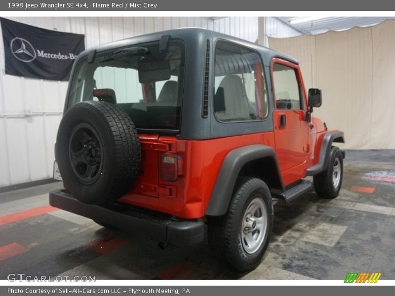Flame Red / Mist Grey 1998 Jeep Wrangler SE 4x4