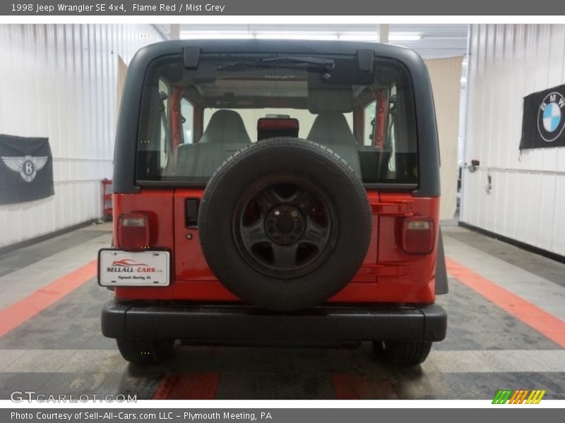 Flame Red / Mist Grey 1998 Jeep Wrangler SE 4x4