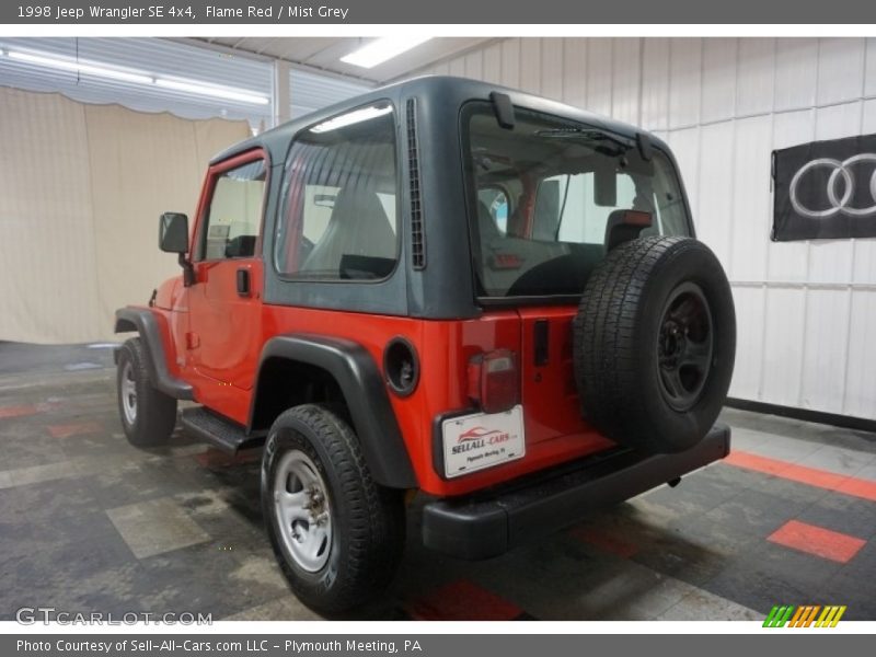 Flame Red / Mist Grey 1998 Jeep Wrangler SE 4x4