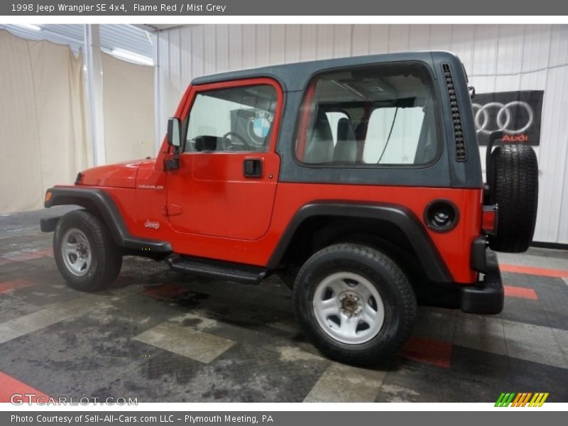 Flame Red / Mist Grey 1998 Jeep Wrangler SE 4x4