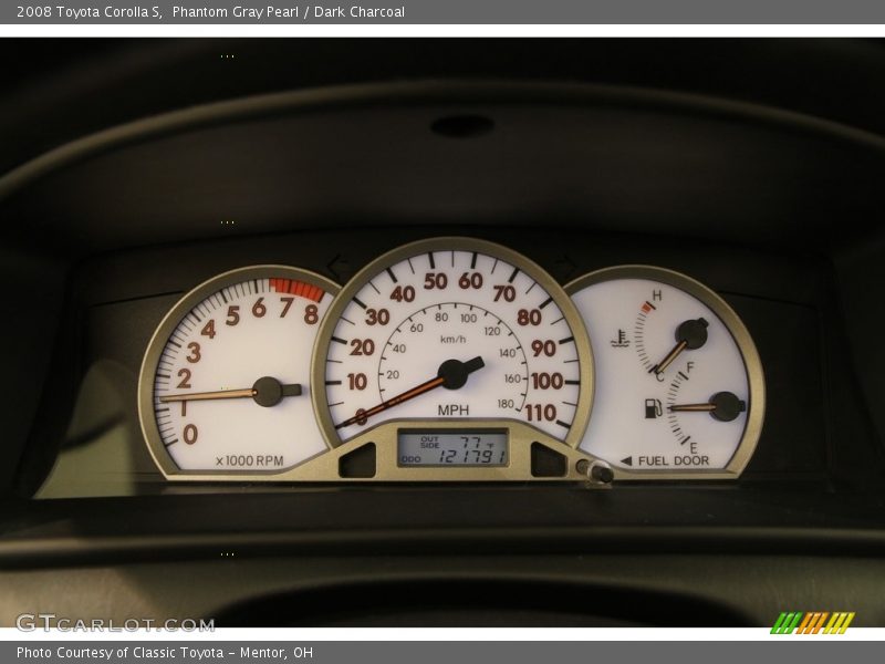 Phantom Gray Pearl / Dark Charcoal 2008 Toyota Corolla S