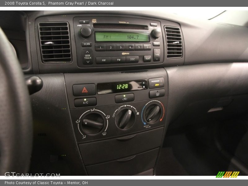 Phantom Gray Pearl / Dark Charcoal 2008 Toyota Corolla S