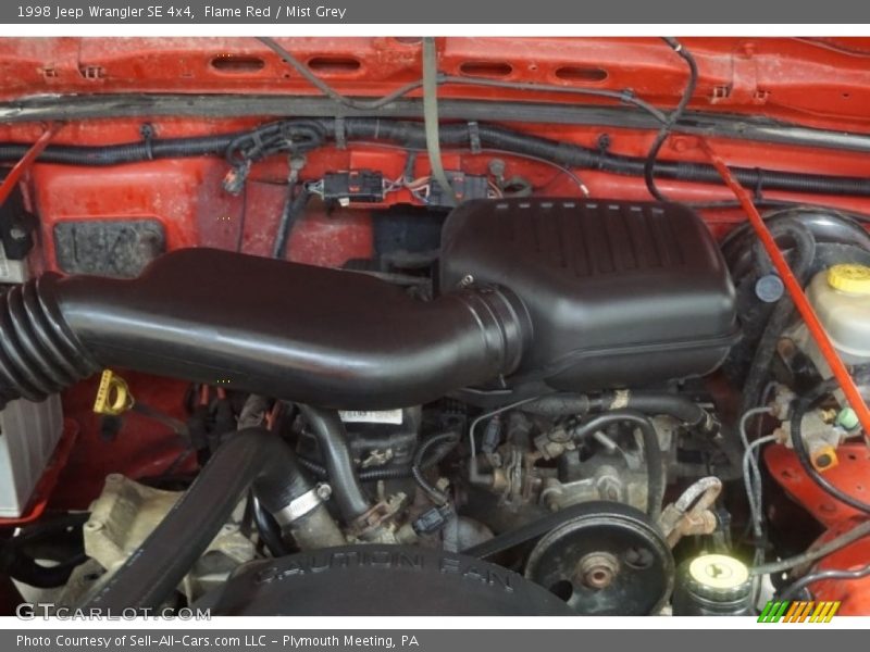 Flame Red / Mist Grey 1998 Jeep Wrangler SE 4x4