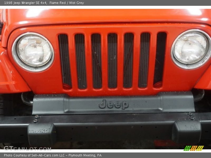 Flame Red / Mist Grey 1998 Jeep Wrangler SE 4x4