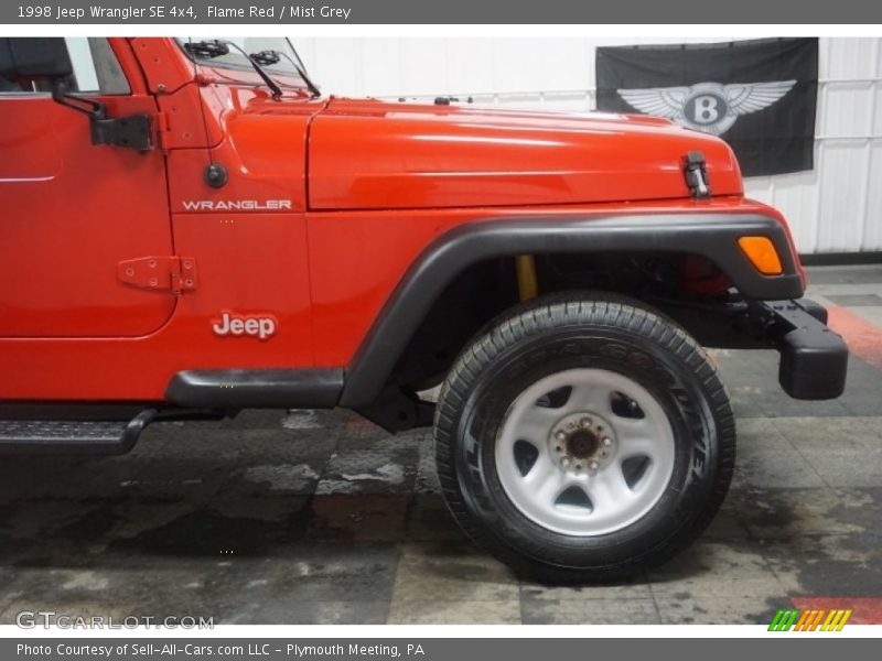 Flame Red / Mist Grey 1998 Jeep Wrangler SE 4x4