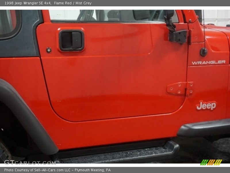Flame Red / Mist Grey 1998 Jeep Wrangler SE 4x4