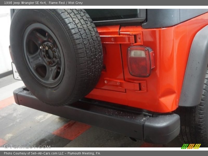 Flame Red / Mist Grey 1998 Jeep Wrangler SE 4x4