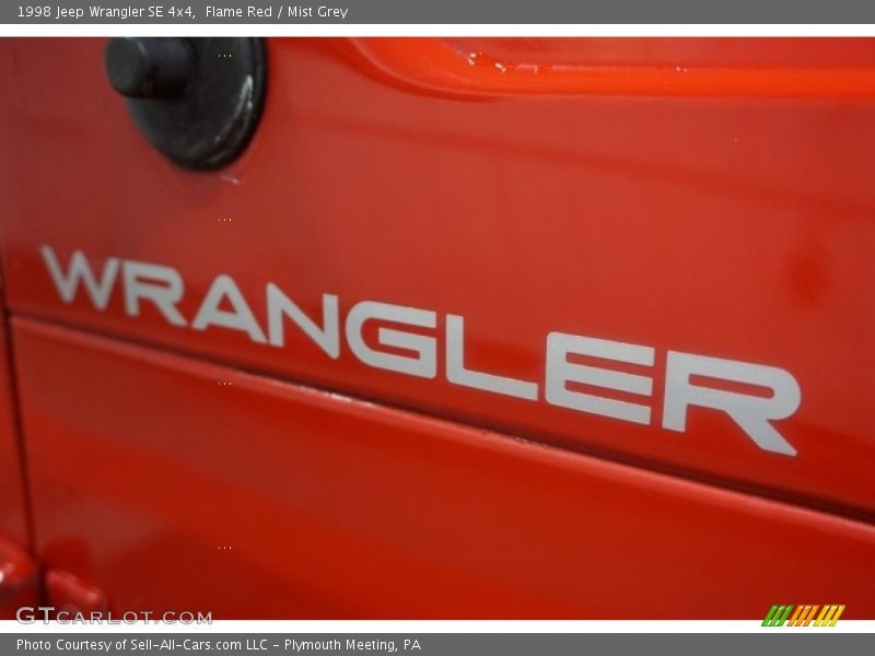 Flame Red / Mist Grey 1998 Jeep Wrangler SE 4x4