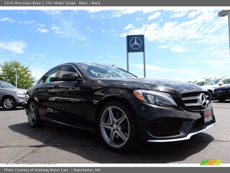 Black / Black 2016 Mercedes-Benz C 300 4Matic Sedan
