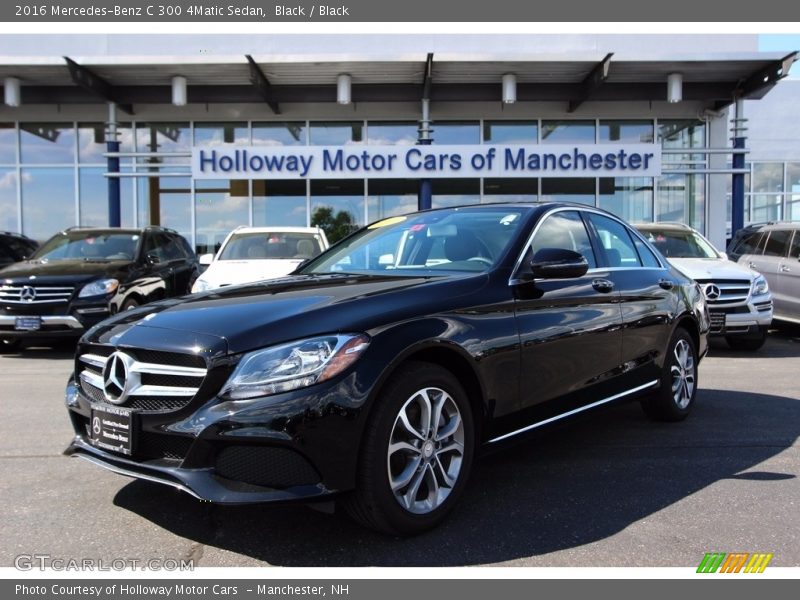 Black / Black 2016 Mercedes-Benz C 300 4Matic Sedan