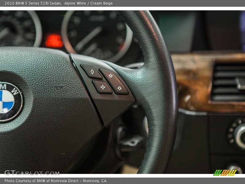 Alpine White / Cream Beige 2010 BMW 5 Series 528i Sedan