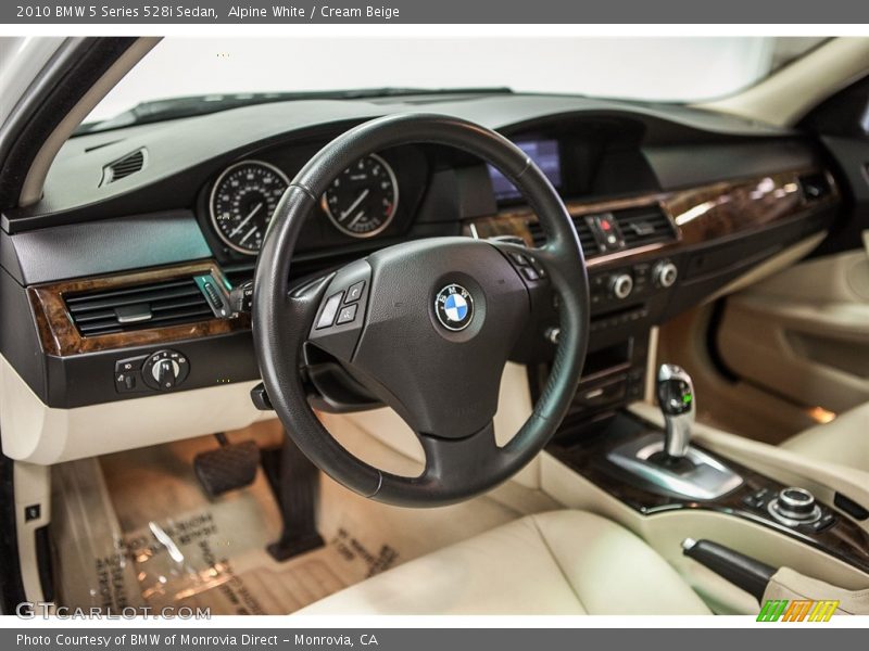Alpine White / Cream Beige 2010 BMW 5 Series 528i Sedan