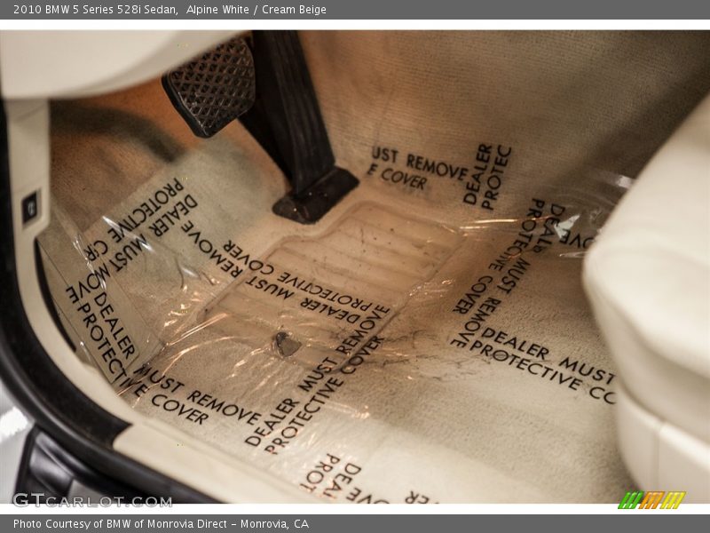 Alpine White / Cream Beige 2010 BMW 5 Series 528i Sedan