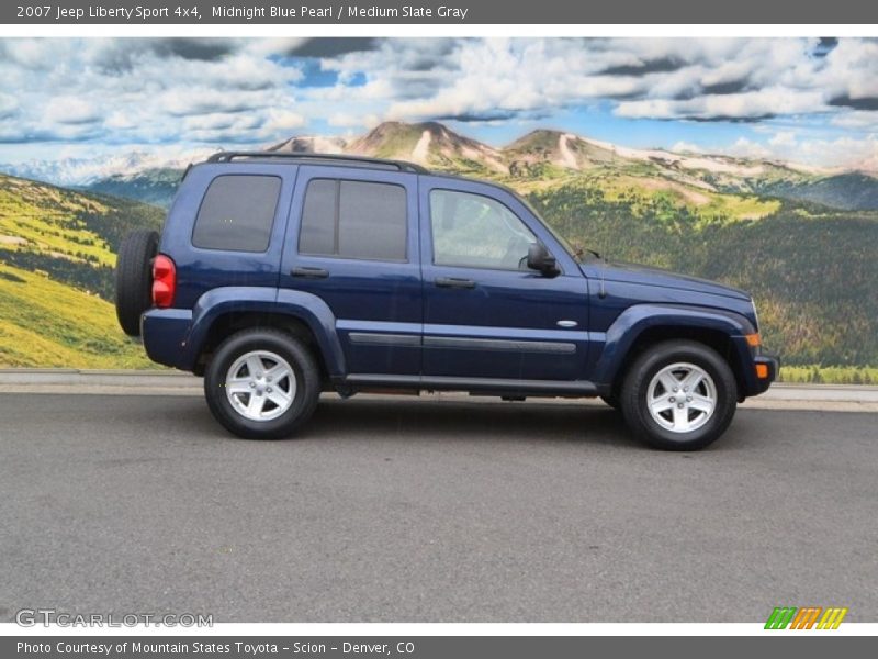 Midnight Blue Pearl / Medium Slate Gray 2007 Jeep Liberty Sport 4x4