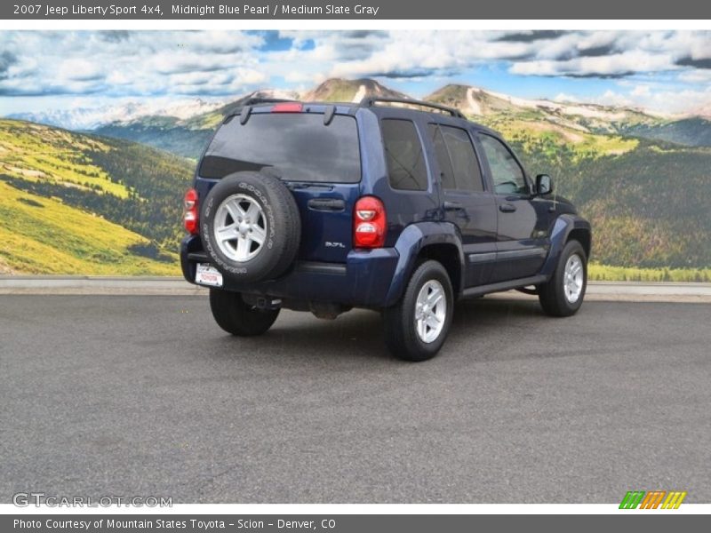Midnight Blue Pearl / Medium Slate Gray 2007 Jeep Liberty Sport 4x4