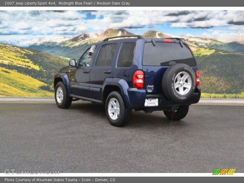 Midnight Blue Pearl / Medium Slate Gray 2007 Jeep Liberty Sport 4x4