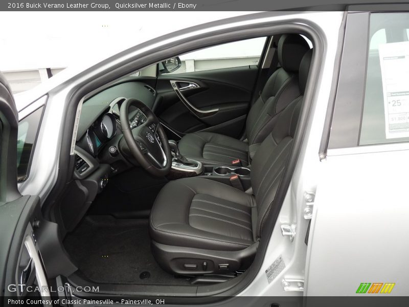 Quicksilver Metallic / Ebony 2016 Buick Verano Leather Group