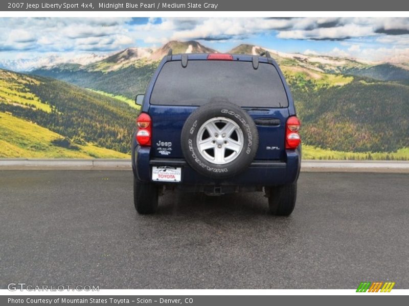 Midnight Blue Pearl / Medium Slate Gray 2007 Jeep Liberty Sport 4x4