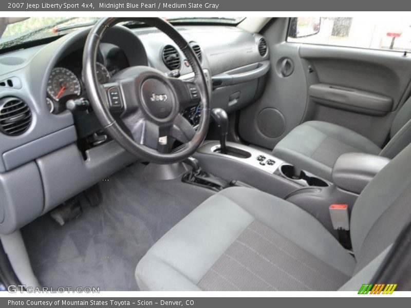 Midnight Blue Pearl / Medium Slate Gray 2007 Jeep Liberty Sport 4x4