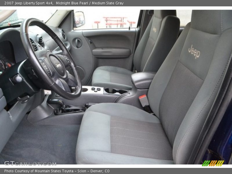 Midnight Blue Pearl / Medium Slate Gray 2007 Jeep Liberty Sport 4x4