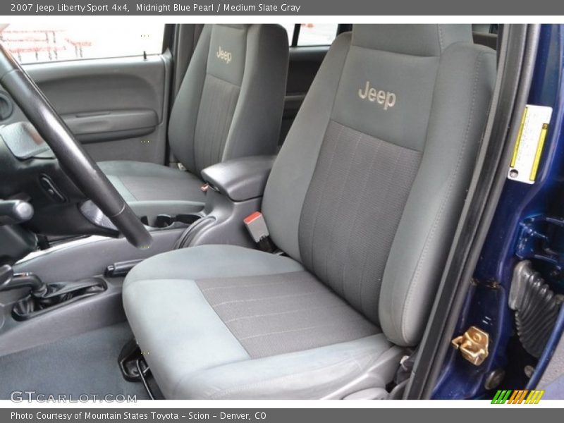 Midnight Blue Pearl / Medium Slate Gray 2007 Jeep Liberty Sport 4x4