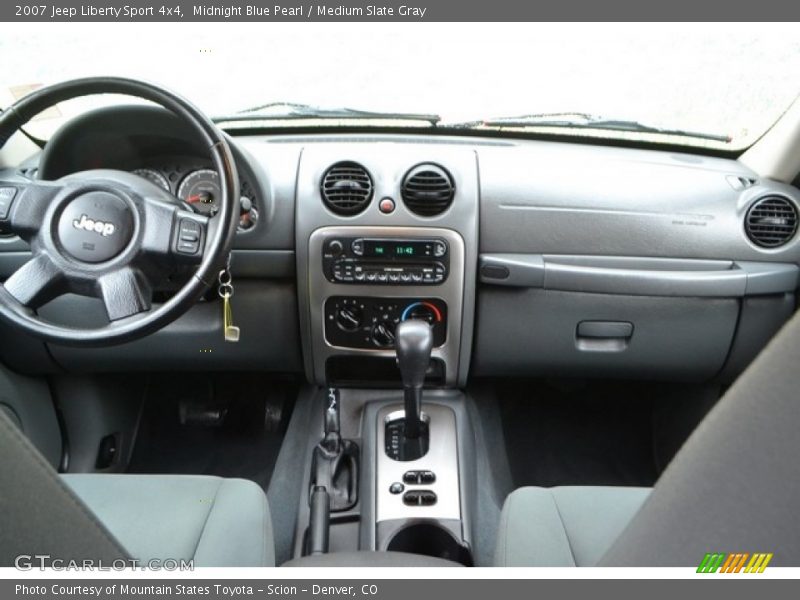 Midnight Blue Pearl / Medium Slate Gray 2007 Jeep Liberty Sport 4x4