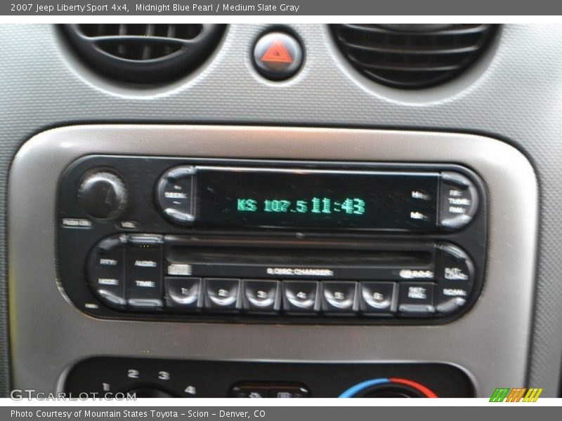 Midnight Blue Pearl / Medium Slate Gray 2007 Jeep Liberty Sport 4x4