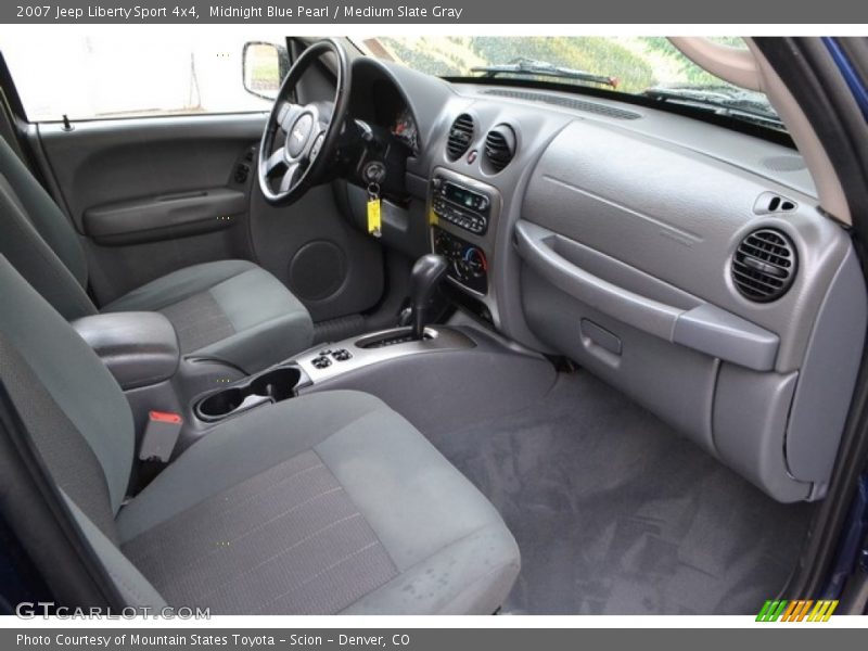 Midnight Blue Pearl / Medium Slate Gray 2007 Jeep Liberty Sport 4x4