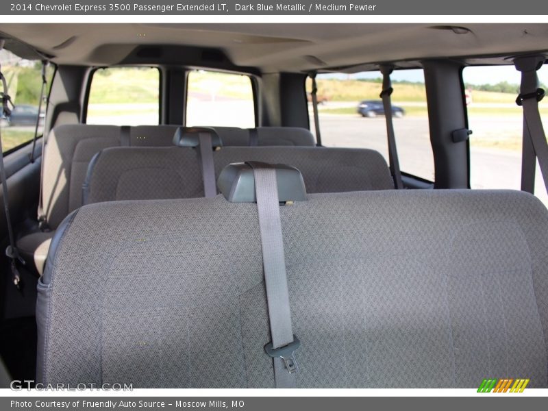 Dark Blue Metallic / Medium Pewter 2014 Chevrolet Express 3500 Passenger Extended LT