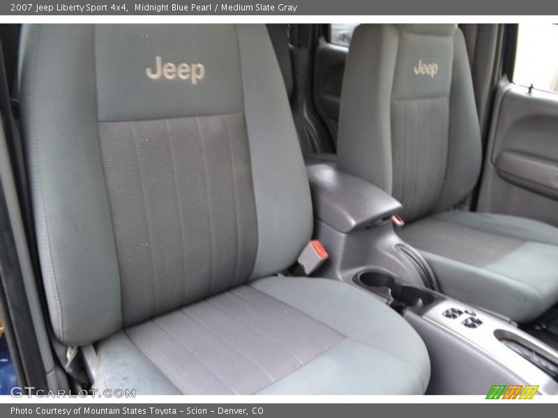 Midnight Blue Pearl / Medium Slate Gray 2007 Jeep Liberty Sport 4x4