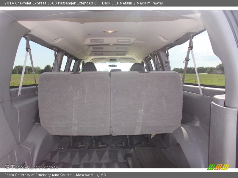 Dark Blue Metallic / Medium Pewter 2014 Chevrolet Express 3500 Passenger Extended LT