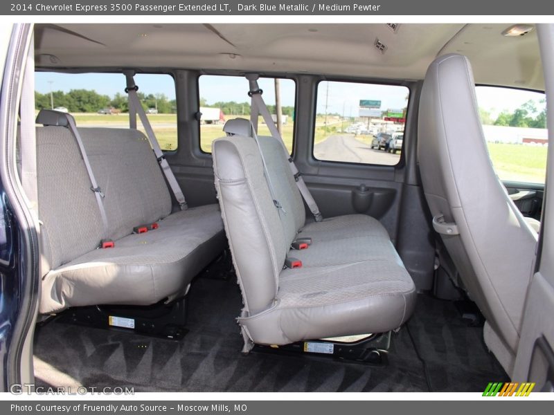 Dark Blue Metallic / Medium Pewter 2014 Chevrolet Express 3500 Passenger Extended LT