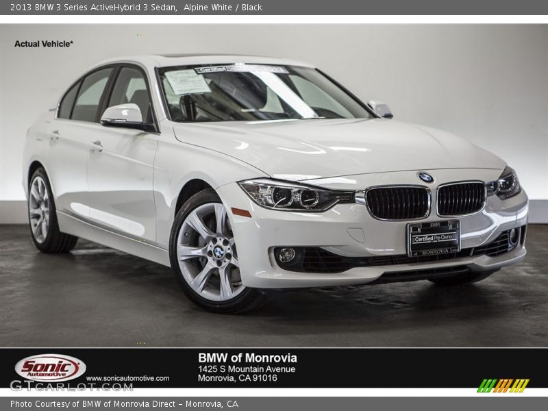 Alpine White / Black 2013 BMW 3 Series ActiveHybrid 3 Sedan