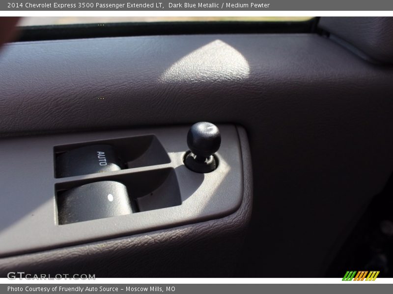 Dark Blue Metallic / Medium Pewter 2014 Chevrolet Express 3500 Passenger Extended LT
