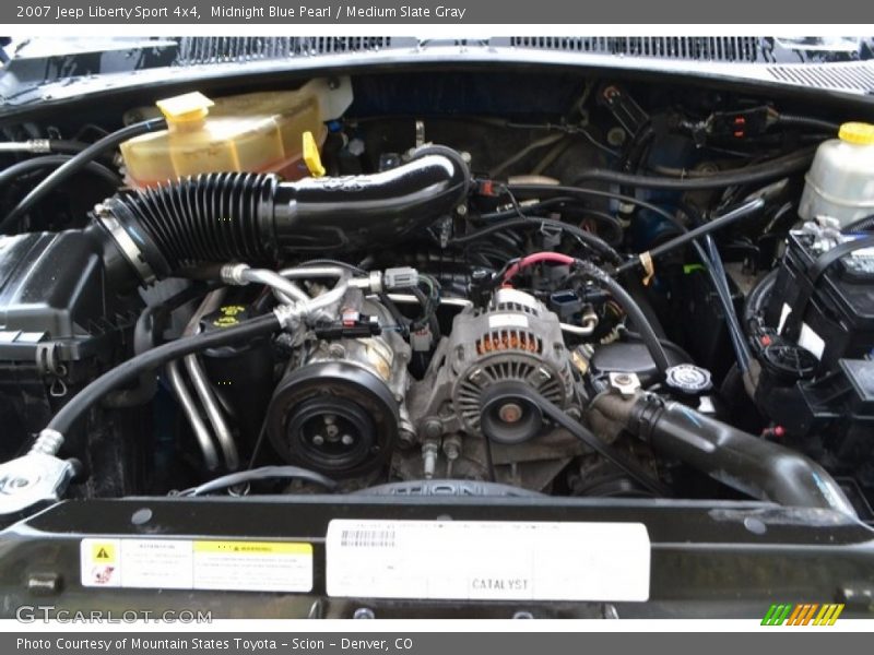 Midnight Blue Pearl / Medium Slate Gray 2007 Jeep Liberty Sport 4x4