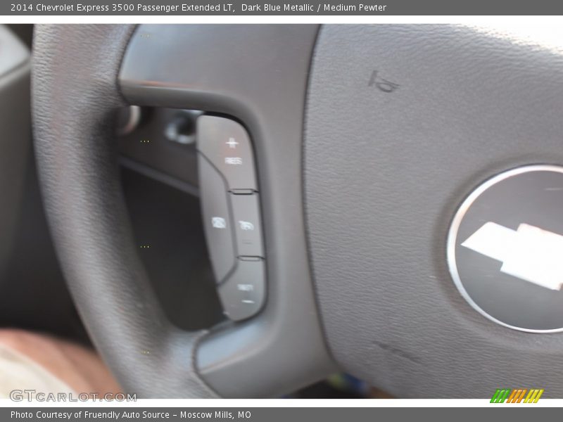 Dark Blue Metallic / Medium Pewter 2014 Chevrolet Express 3500 Passenger Extended LT