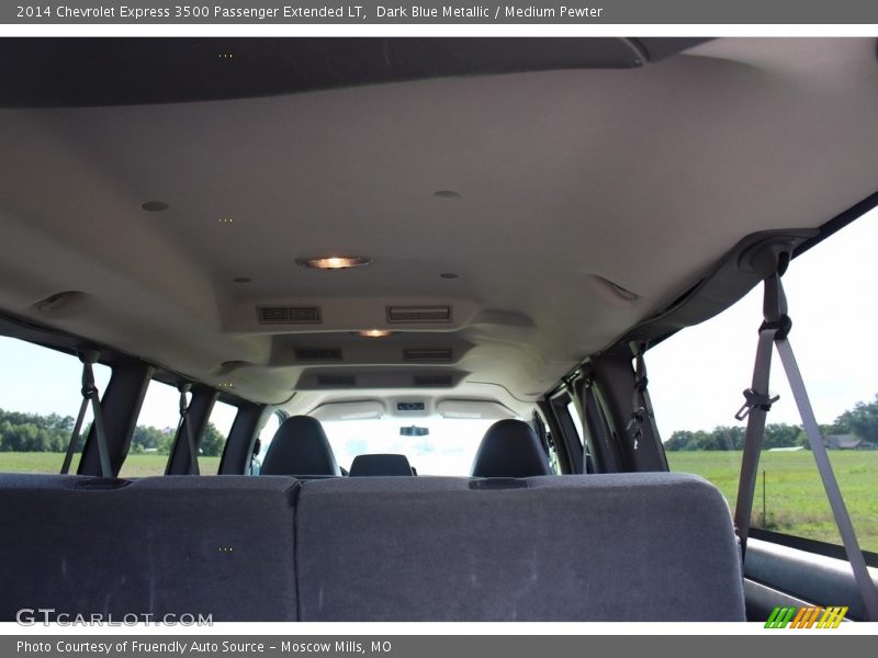 Dark Blue Metallic / Medium Pewter 2014 Chevrolet Express 3500 Passenger Extended LT