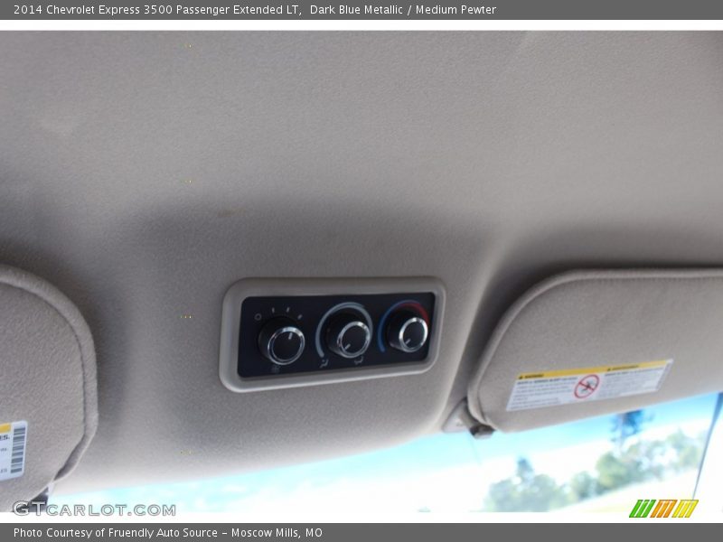 Dark Blue Metallic / Medium Pewter 2014 Chevrolet Express 3500 Passenger Extended LT